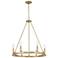 Capital Pearson 26" Wide Aged Brass 6-Light Chandelier