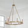 1_Capital Pearson 26" Wide Aged Brass 6-Light Chandelier