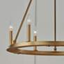 3_Capital Pearson 26" Wide Aged Brass 6-Light Chandelier more views