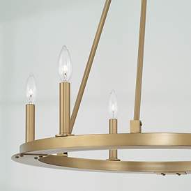 Image5 of Capital Pearson 26" Wide Aged Brass 6-Light Chandelier more views