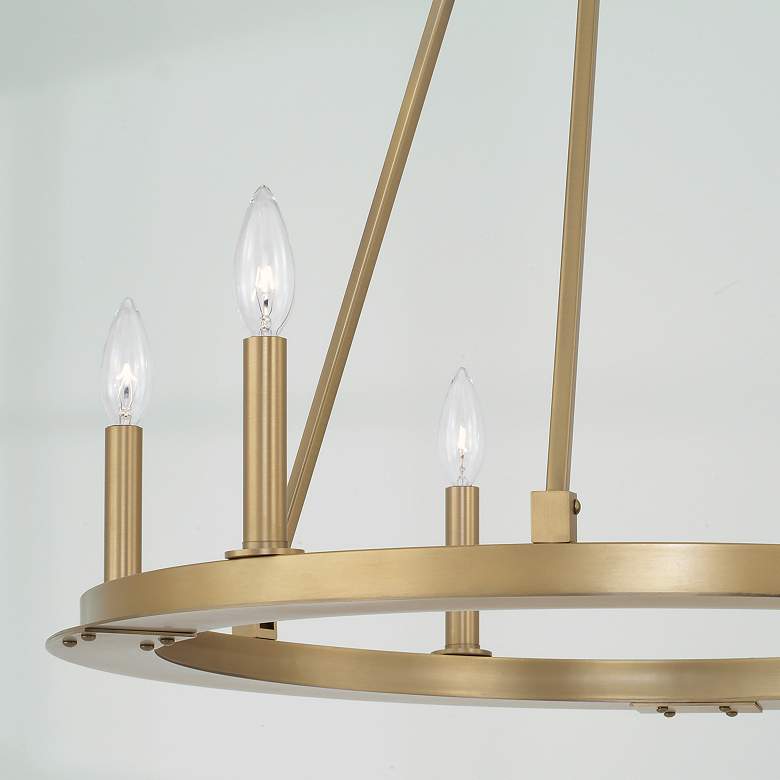 Image 5 Capital Pearson 26" Wide Aged Brass 6-Light Chandelier more views
