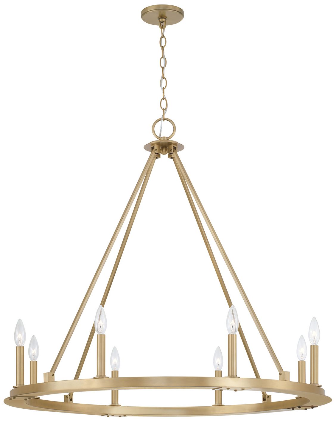 Capital Pearson 36" Wide Aged Brass 8-Light Chandelier