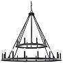 3_Capital Pearson 48" Wide Black Iron 24-Light Chandelier