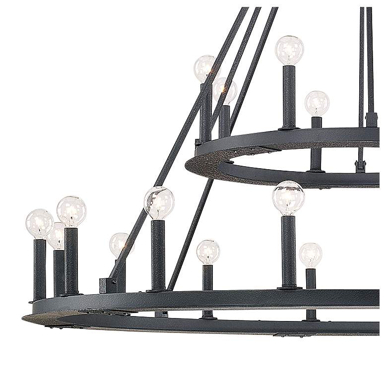 Image 4 Capital Pearson 48" Wide Black Iron 24-Light Chandelier more views