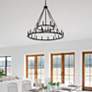 5_Capital Pearson 48" Wide Black Iron 24-Light Chandelier more views