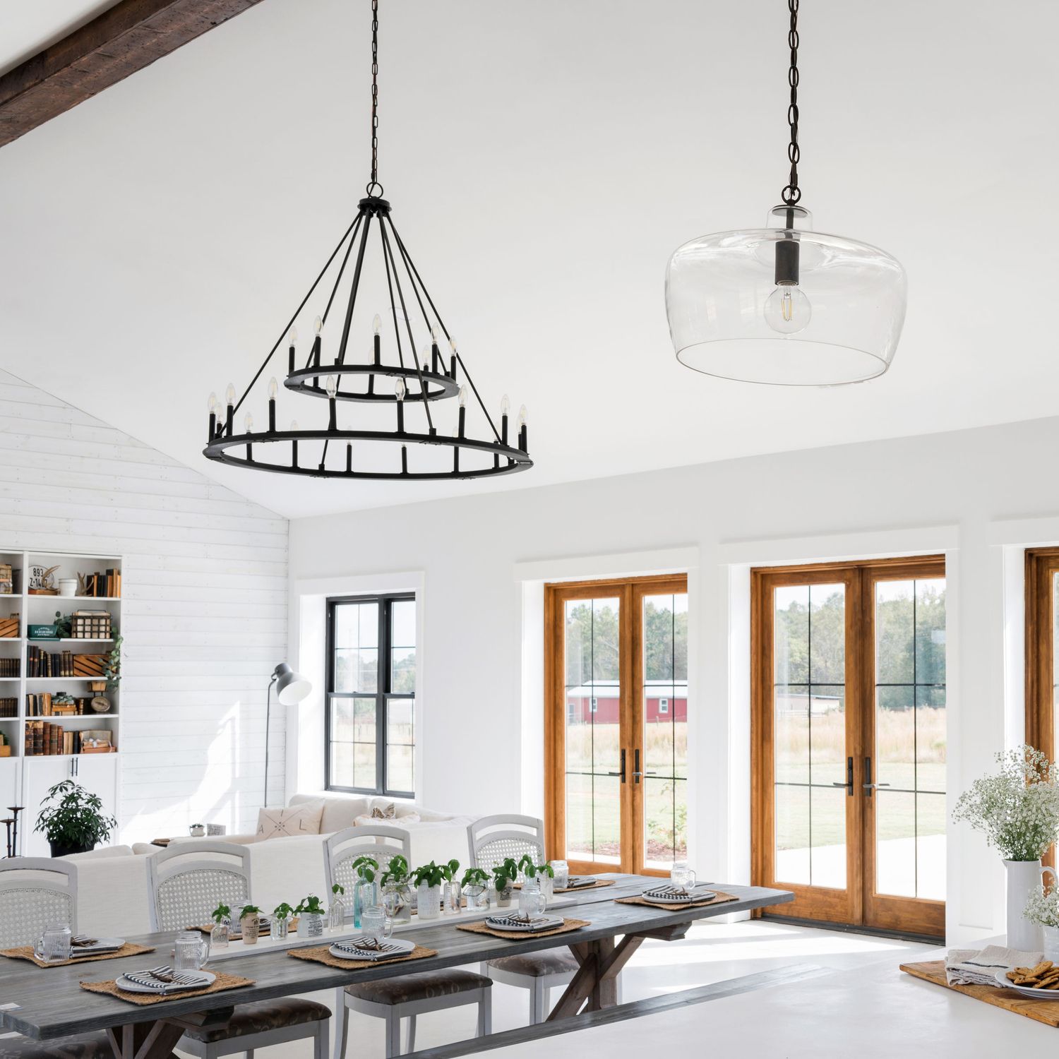 Image 7 Capital Pearson 48" Wide Black Iron 24-Light Chandelier more views