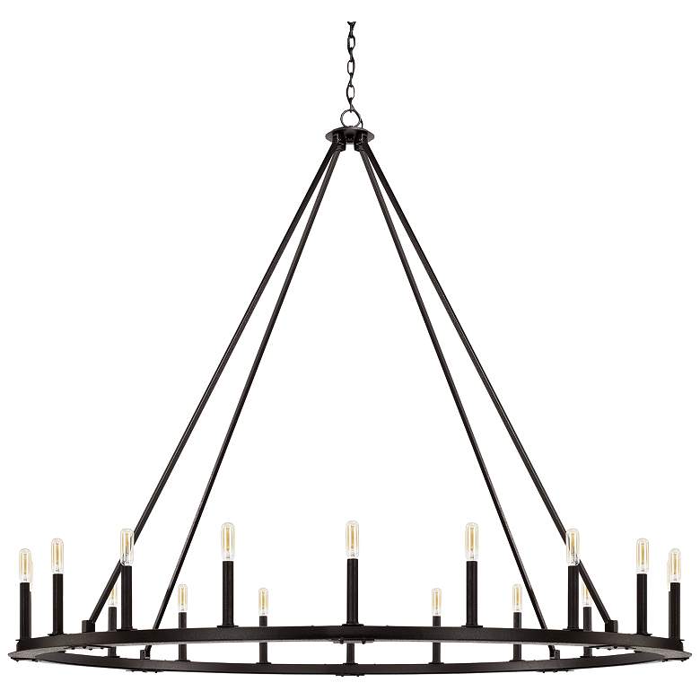 Image 2 Capital Pearson 60" Wide Black Iron 20-Light Chandelier