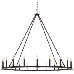 Capital Pearson 60" Wide Black Iron 20-Light Chandelier