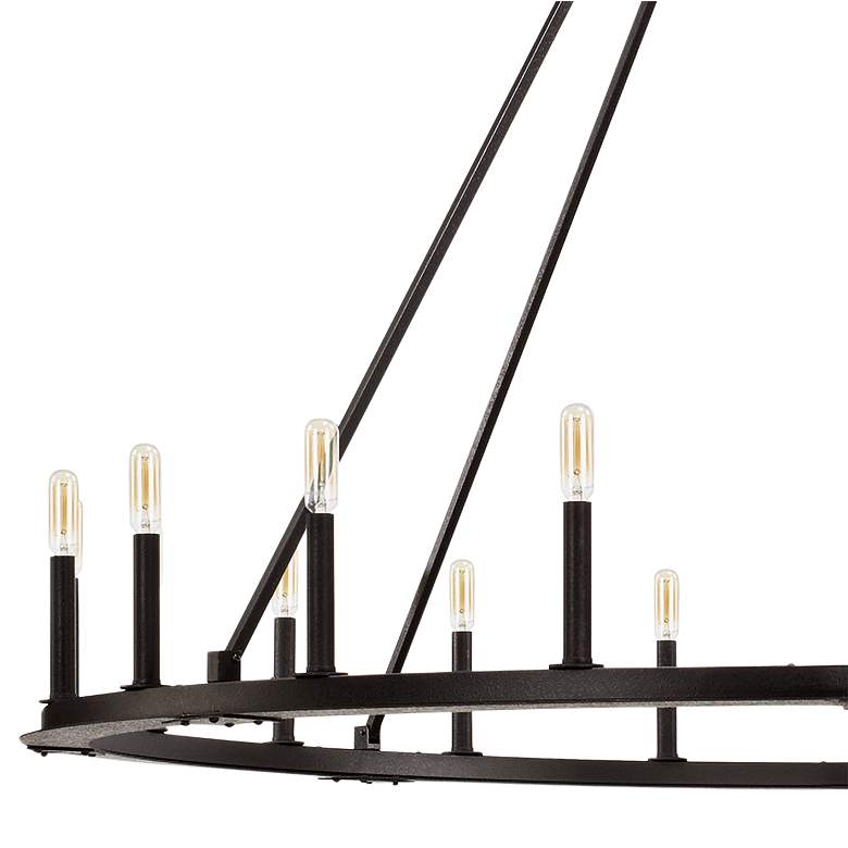 Image 2 Capital Pearson 60" Wide Black Iron 20-Light Chandelier more views