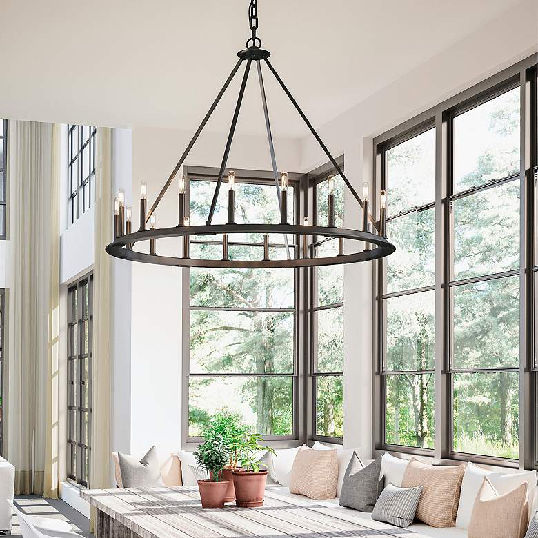 Image 3 Capital Pearson 60" Wide Black Iron 20-Light Chandelier more views