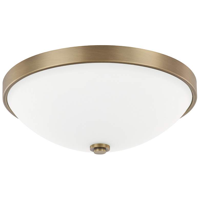 Image 1 Capital Perkins 12 1/2" Wide Aged Brass Bowl Ceiling Light