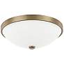1_Capital Perkins 12 1/2" Wide Aged Brass Bowl Ceiling Light