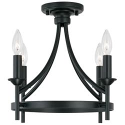Capital Peyton 16" Wide Matte Black 4-Light Ceiling Light