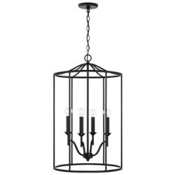 Capital Peyton 18" Wide Matte Black 4-Light Lantern Pendant