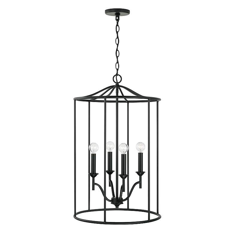 Image 4 Capital Peyton 18" Wide Matte Black 4-Light Lantern Pendant more views