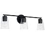 2_Capital Portman 25" Wide Matte Black 3-Light Bath Light