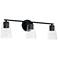 Capital Portman 25" Wide Matte Black 3-Light Bath Light