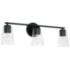 Capital Portman 25" Wide Matte Black 3-Light Bath Light