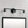 1_Capital Portman 25" Wide Matte Black 3-Light Bath Light