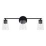 5_Capital Portman 25" Wide Matte Black 3-Light Bath Light more views