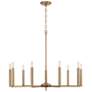 2_Capital Portman 34" Wide Aged Brass 9-Light Chandelier