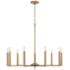 Capital Portman 34" Wide Aged Brass 9-Light Chandelier