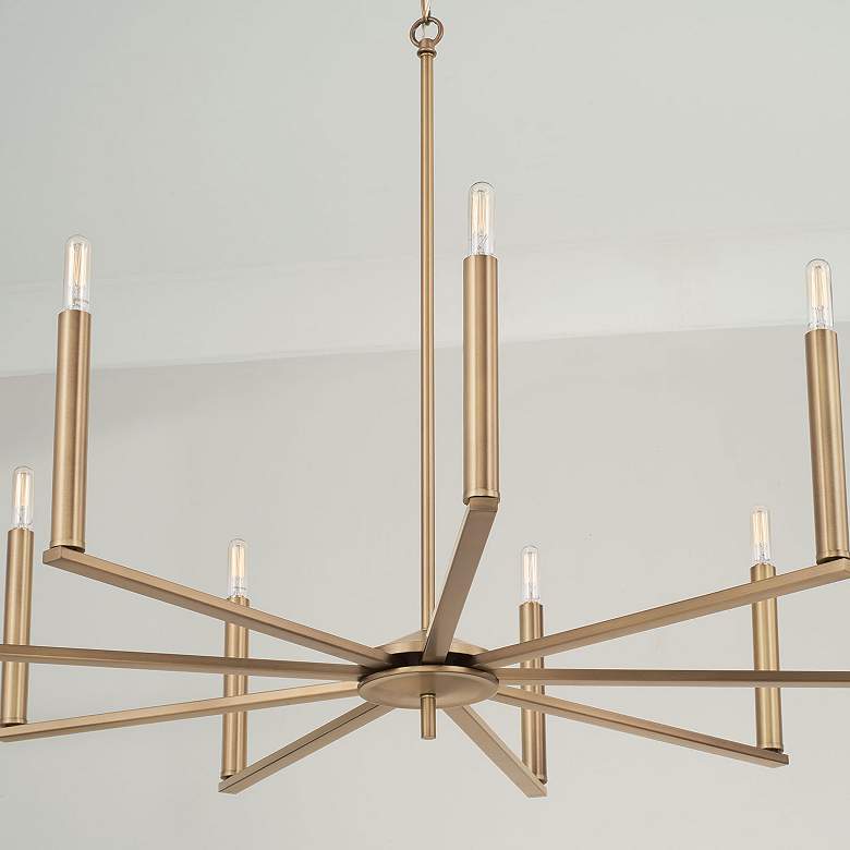 Image 3 Capital Portman 34" Wide Aged Brass 9-Light Chandelier more views