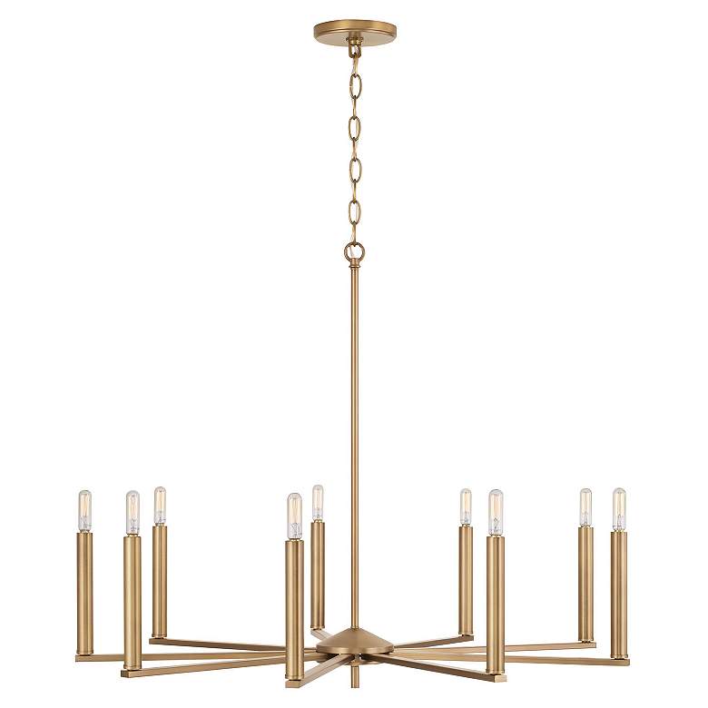 Image 4 Capital Portman 34" Wide Aged Brass 9-Light Chandelier more views