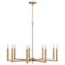 4_Capital Portman 34" Wide Aged Brass 9-Light Chandelier more views