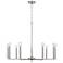 Capital Portman 34" Wide Brushed Nickel 9-Light Chandelier