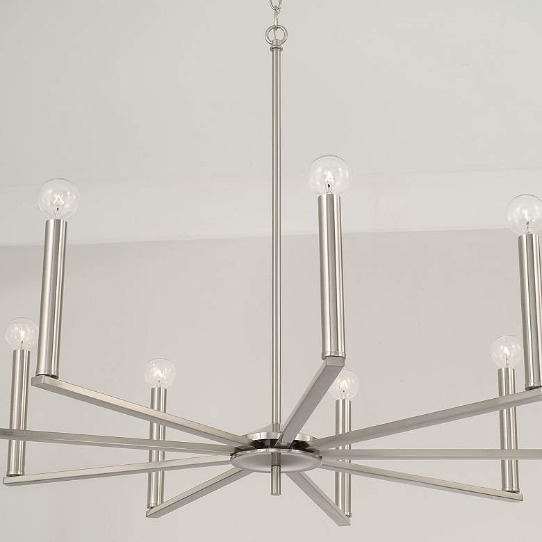 Image 4 Capital Portman 34" Wide Brushed Nickel 9-Light Chandelier more views
