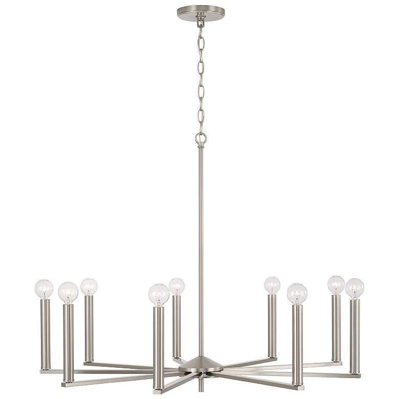 Image 5 Capital Portman 34" Wide Brushed Nickel 9-Light Chandelier more views