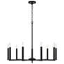 2_Capital Portman 34" Wide Matte Black 9-Light Chandelier