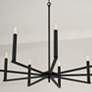4_Capital Portman 34" Wide Matte Black 9-Light Chandelier more views