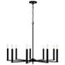 Capital Portman 34" Wide Matte Black 9-Light Chandelier