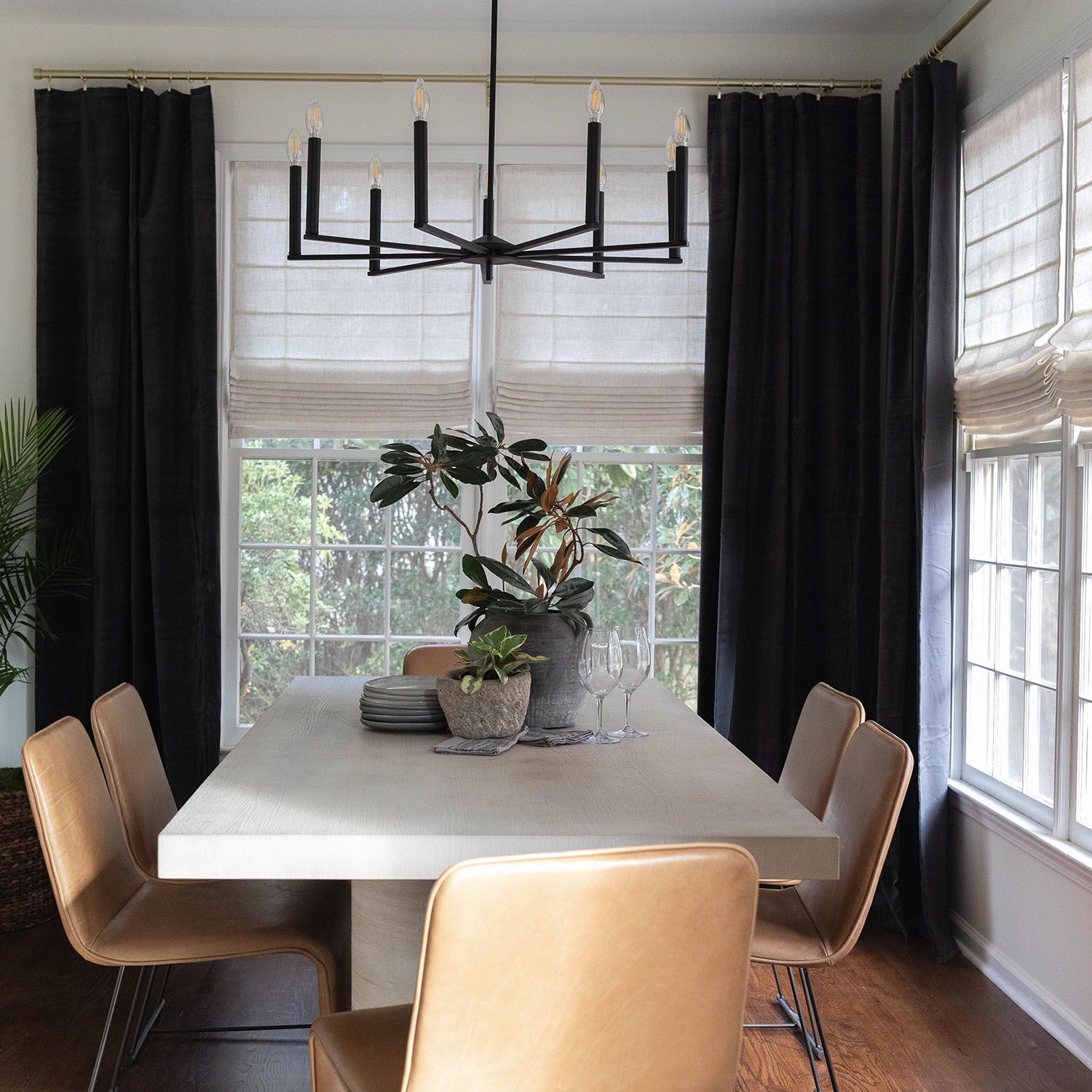 Capital Portman 34" Wide Matte Black 9-Light Chandelier