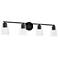 Capital Portman 35 1/4" Wide Matte Black 4-Light Bath Light