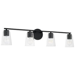 Capital Portman 35 1/4" Wide Matte Black 4-Light Bath Light