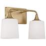 2_Capital Presley 10 1/4" High Aged Brass 2-Light Wall Sconce
