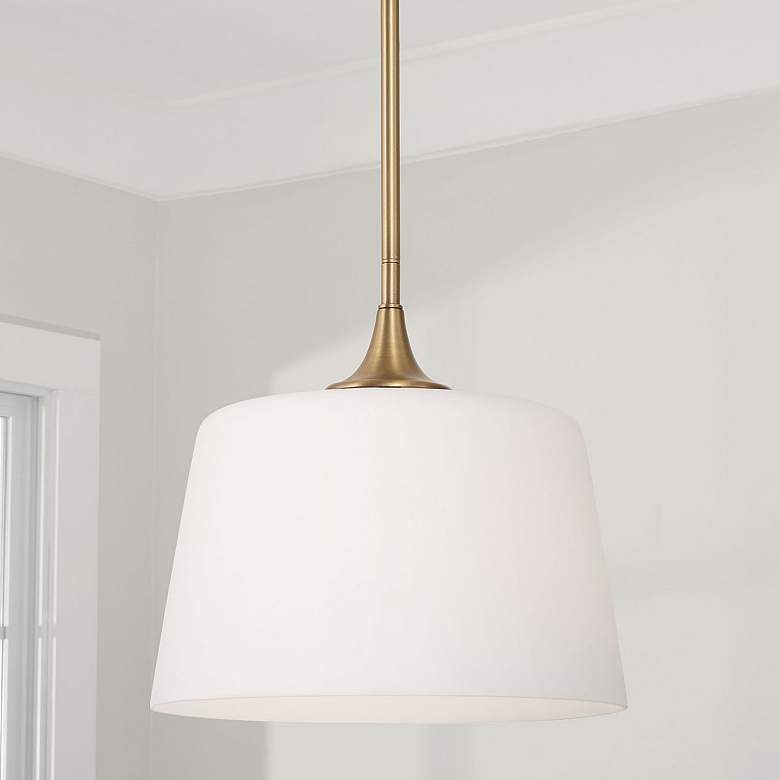 Image 1 Capital Presley 11 3/4" Wide Aged Brass Ceiling Light