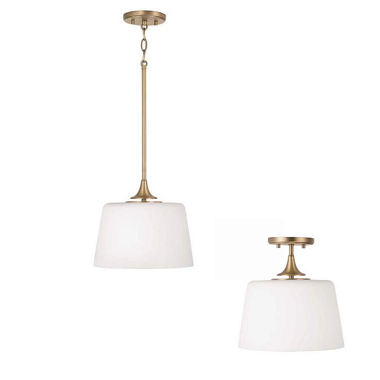 Image 3 Capital Presley 11 3/4" Wide Aged Brass Ceiling Light more views