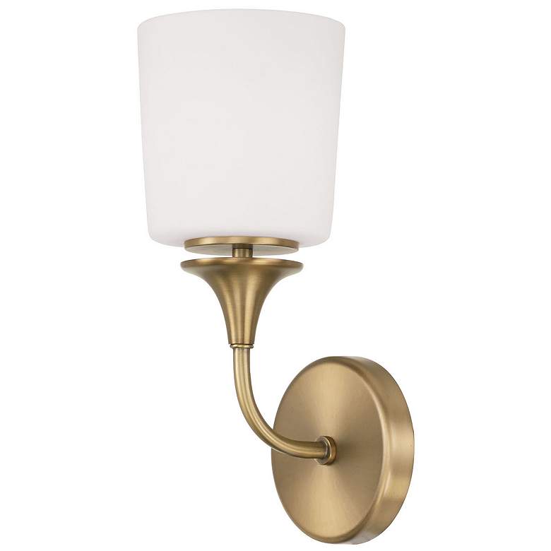Image 2 Capital Presley 13 3/4" High Aged Brass Wall Sconce