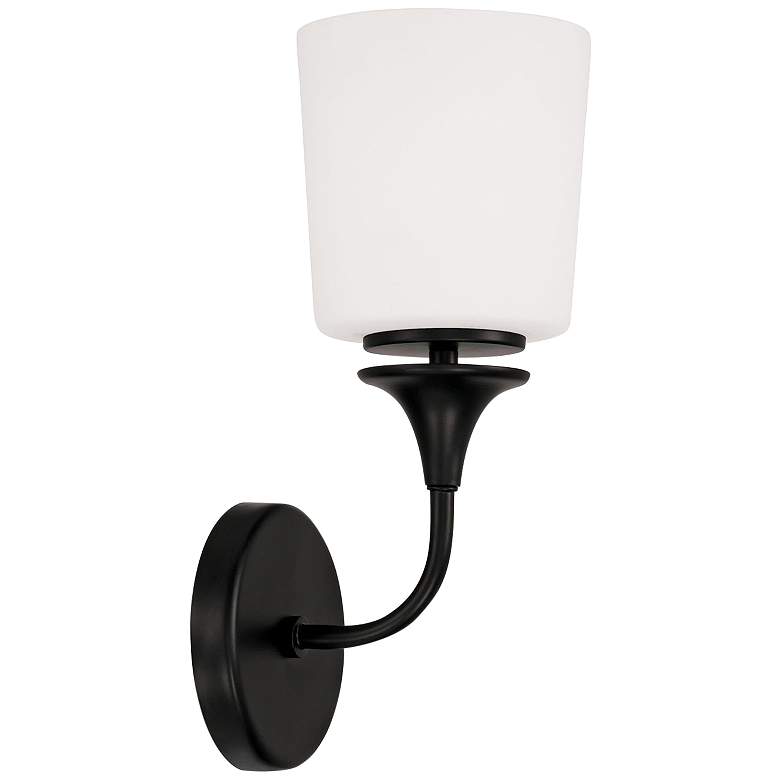 Image 2 Capital Presley 13 3/4" High Matte Black Wall Sconce