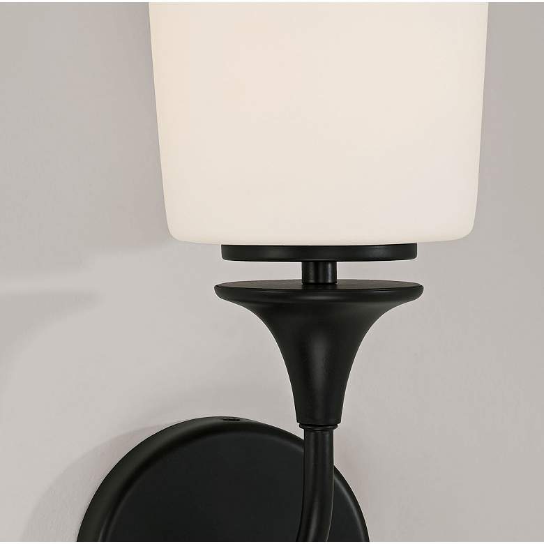 Image 4 Capital Presley 13 3/4" High Matte Black Wall Sconce more views