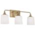 Capital Presley 26 1/4" Wide Aged Brass 3-Light Bath Light