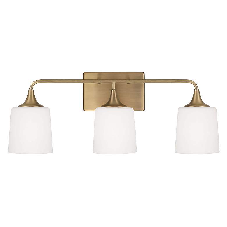 Image 5 Capital Presley 26 1/4" Wide Aged Brass 3-Light Bath Light more views