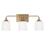 5_Capital Presley 26 1/4" Wide Aged Brass 3-Light Bath Light more views