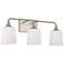 Capital Presley 26 1/4"W Brushed Nickel 3-Light Bath Light