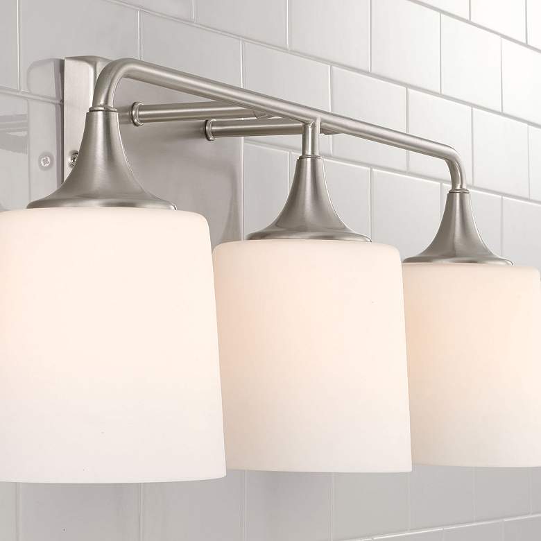 Image 3 Capital Presley 26 1/4"W Brushed Nickel 3-Light Bath Light more views