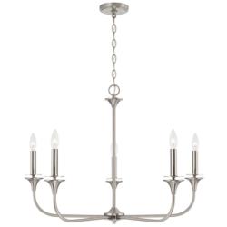 Capital Presley 31" Wide Brushed Nickel 5-Light Chandelier